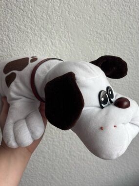 Tonka Pound Puppies Plush White Brown Dog Toy Soft Pet Plush Vintage